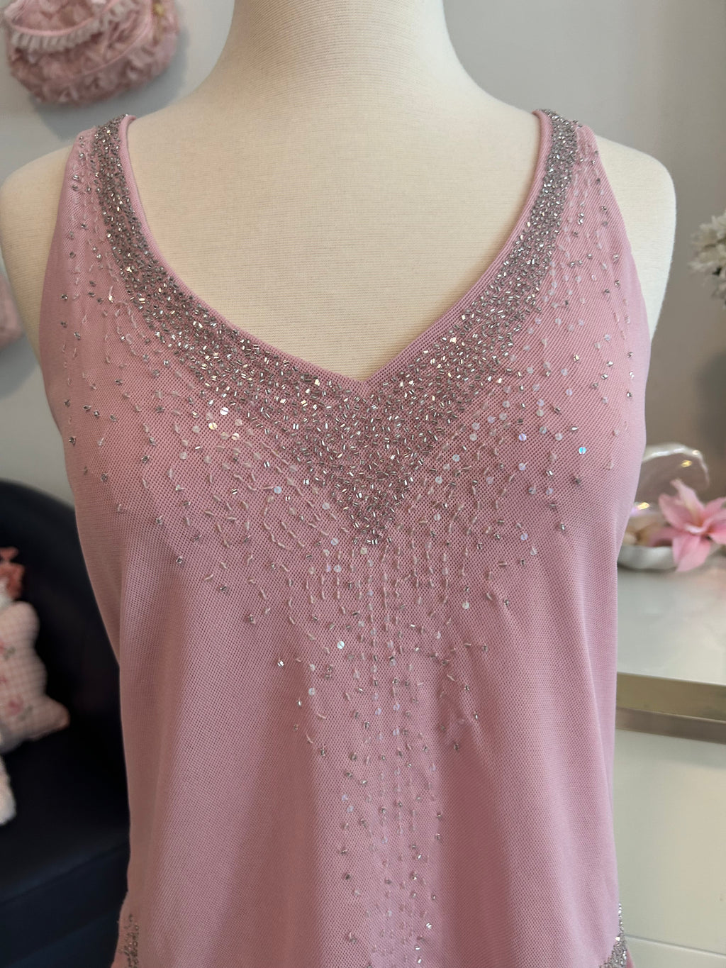 Express Sequin Beaded Top-M