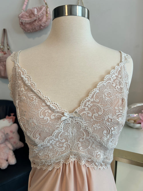 Baby Pink Lacey Babydoll Top-S