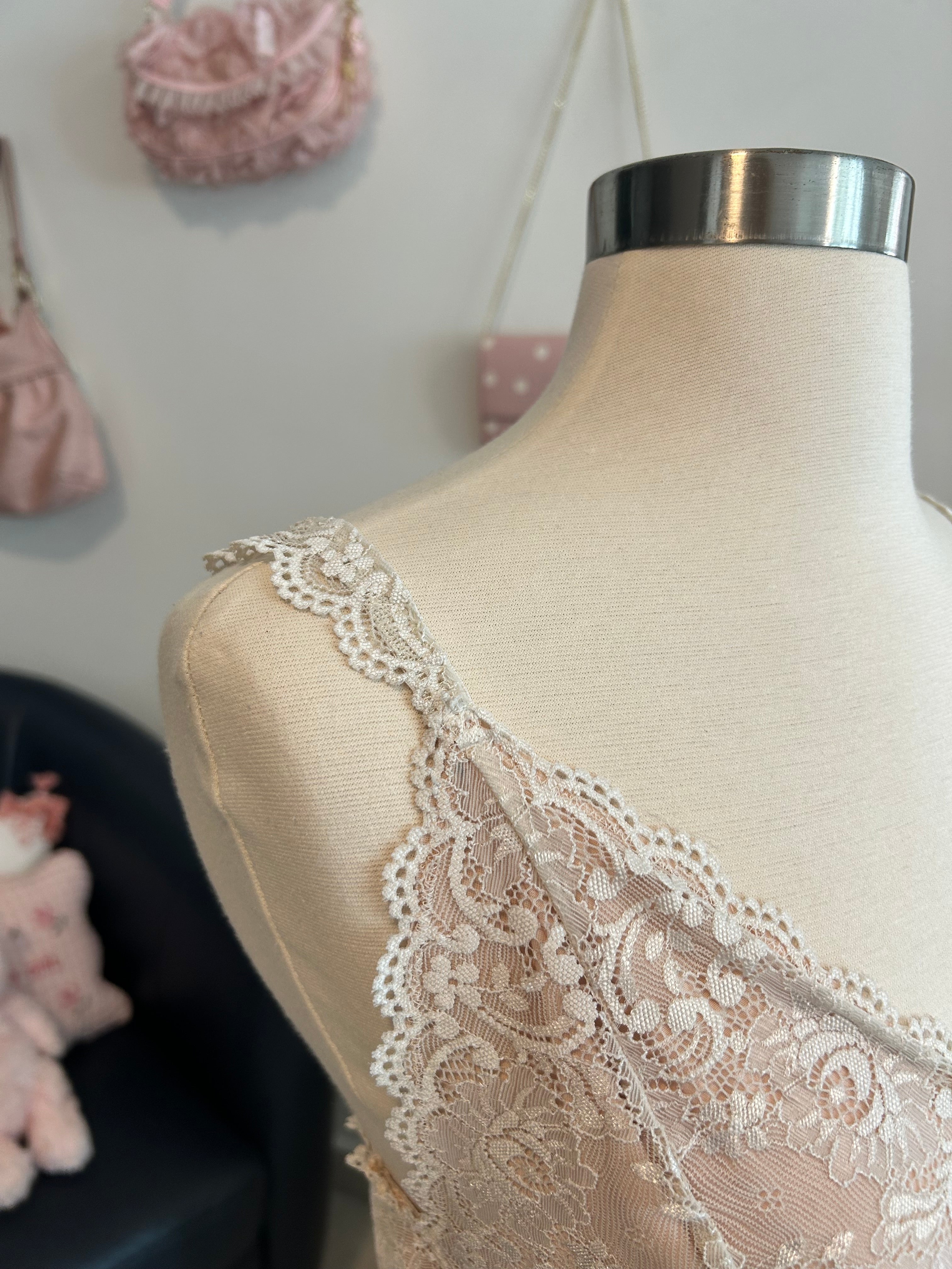 Baby Pink Lacey Babydoll Top-S