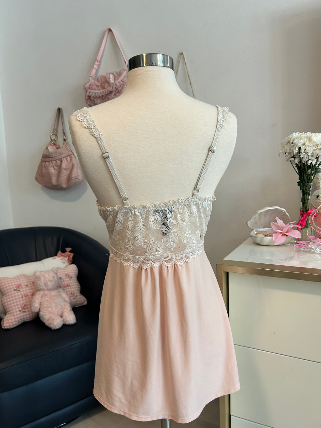 Baby Pink Lacey Babydoll Top-S
