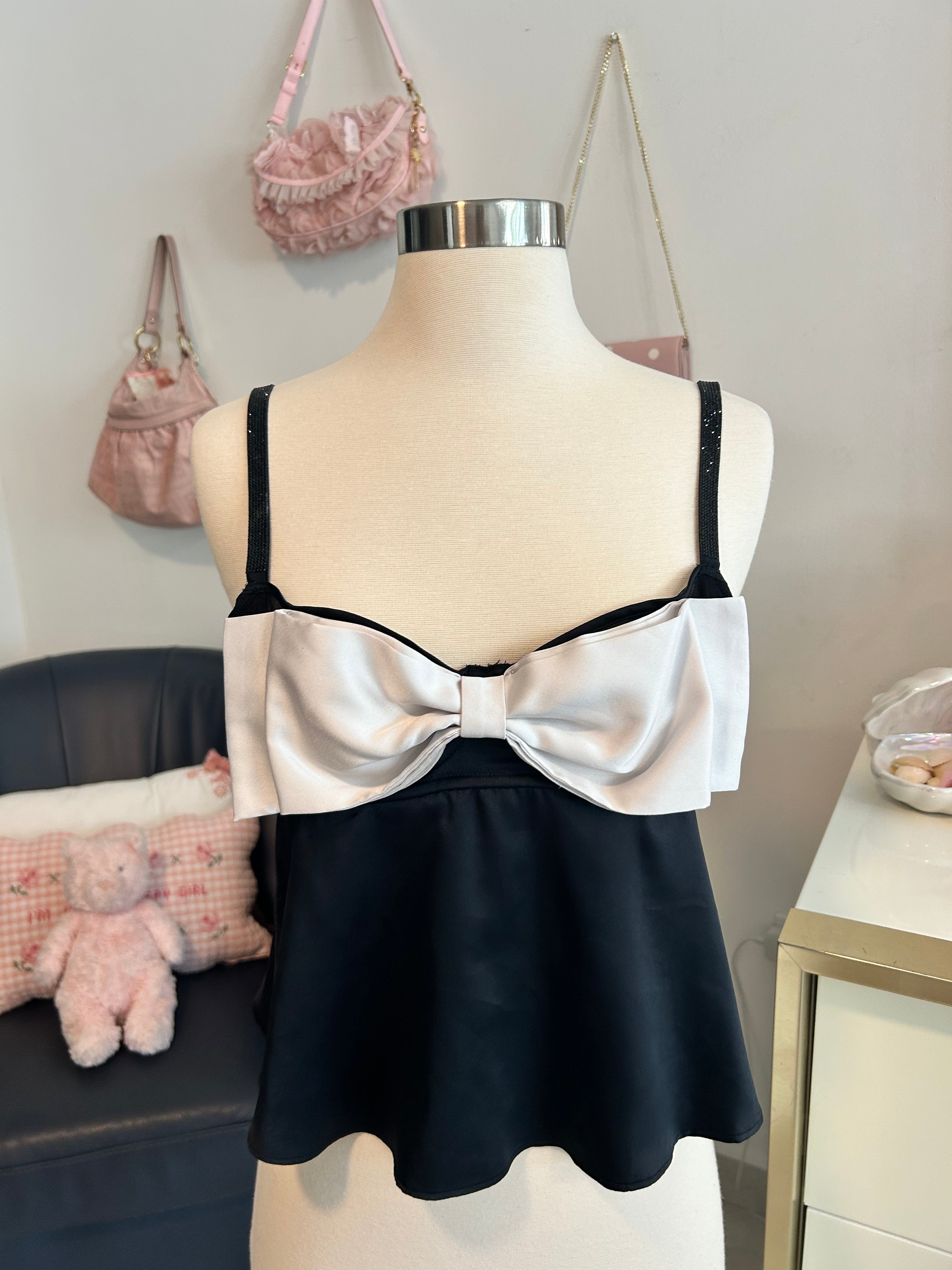 Victoria’s Secret Satin Bow Babydoll Top-S